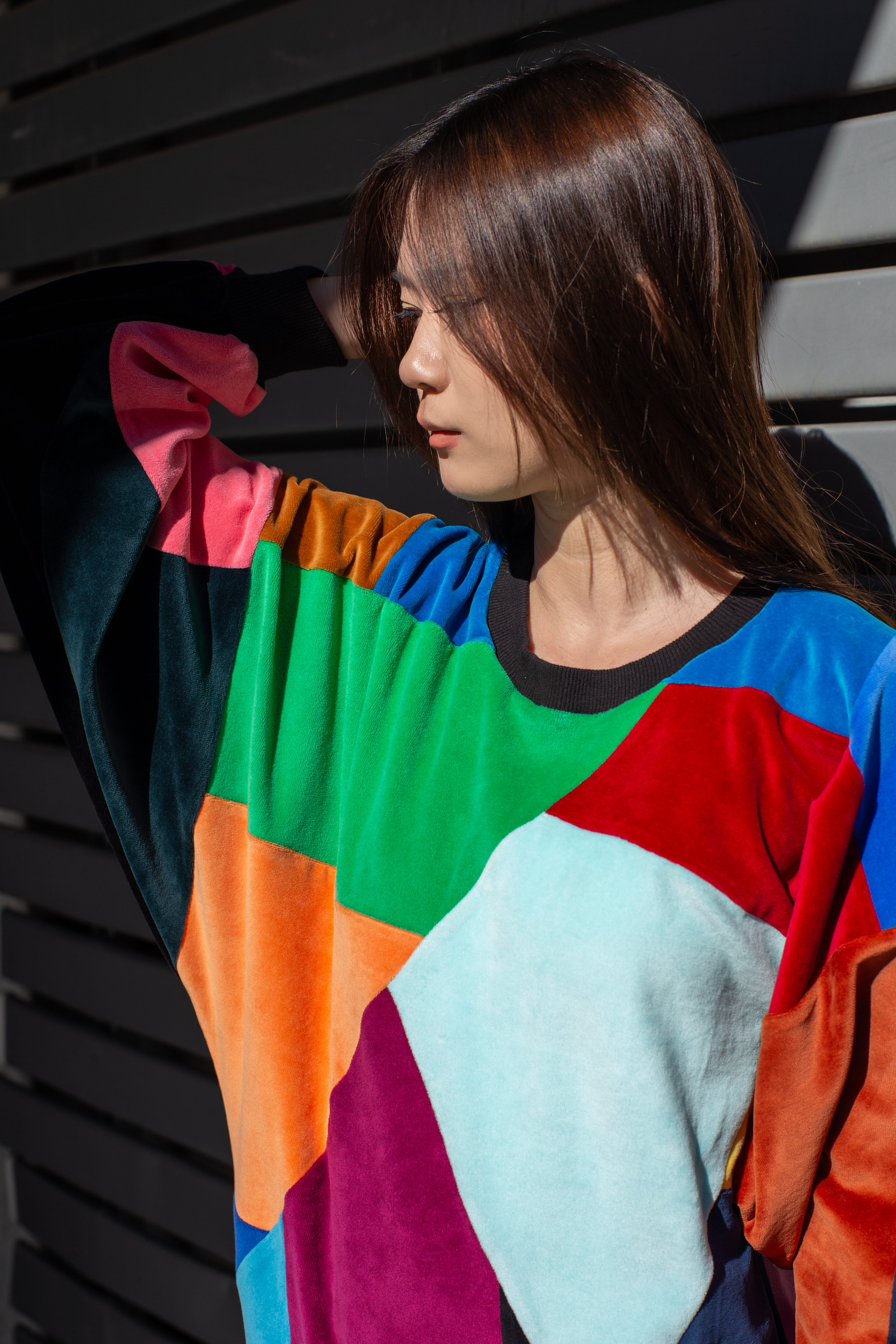 デザイナーズ・パッチワークドレスセーター