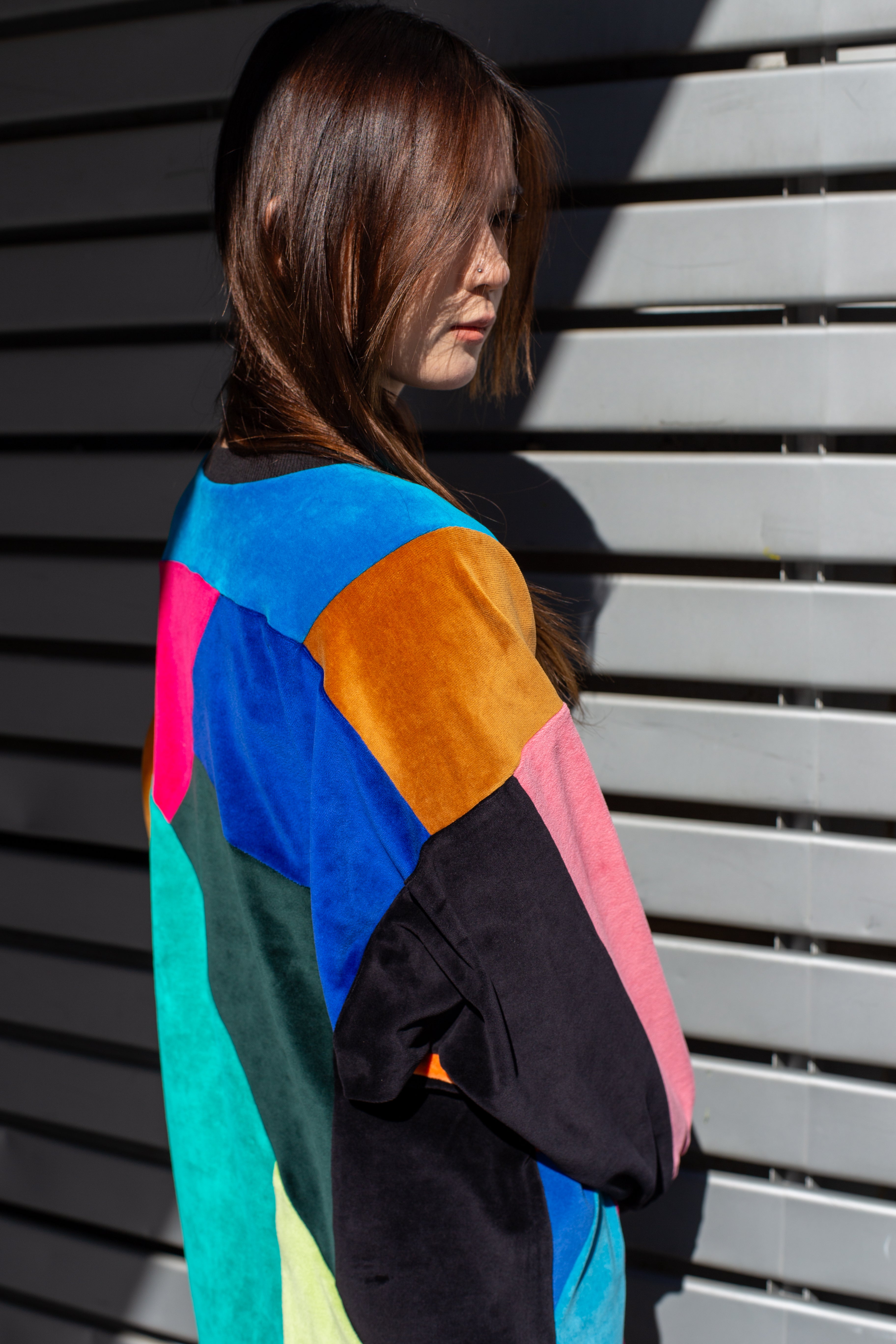 デザイナーズ・パッチワークドレスセーター