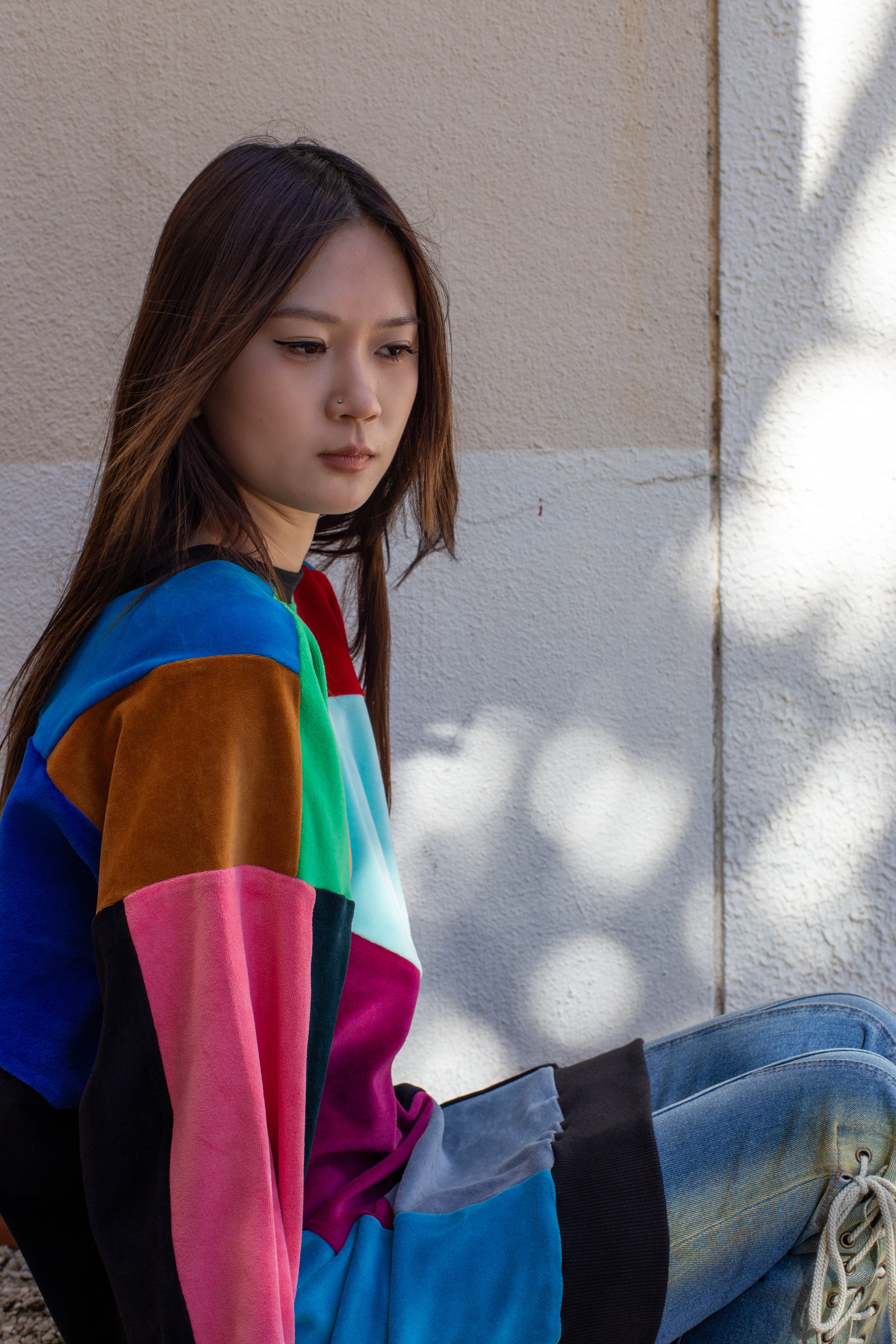 デザイナーズ・パッチワークドレスセーター