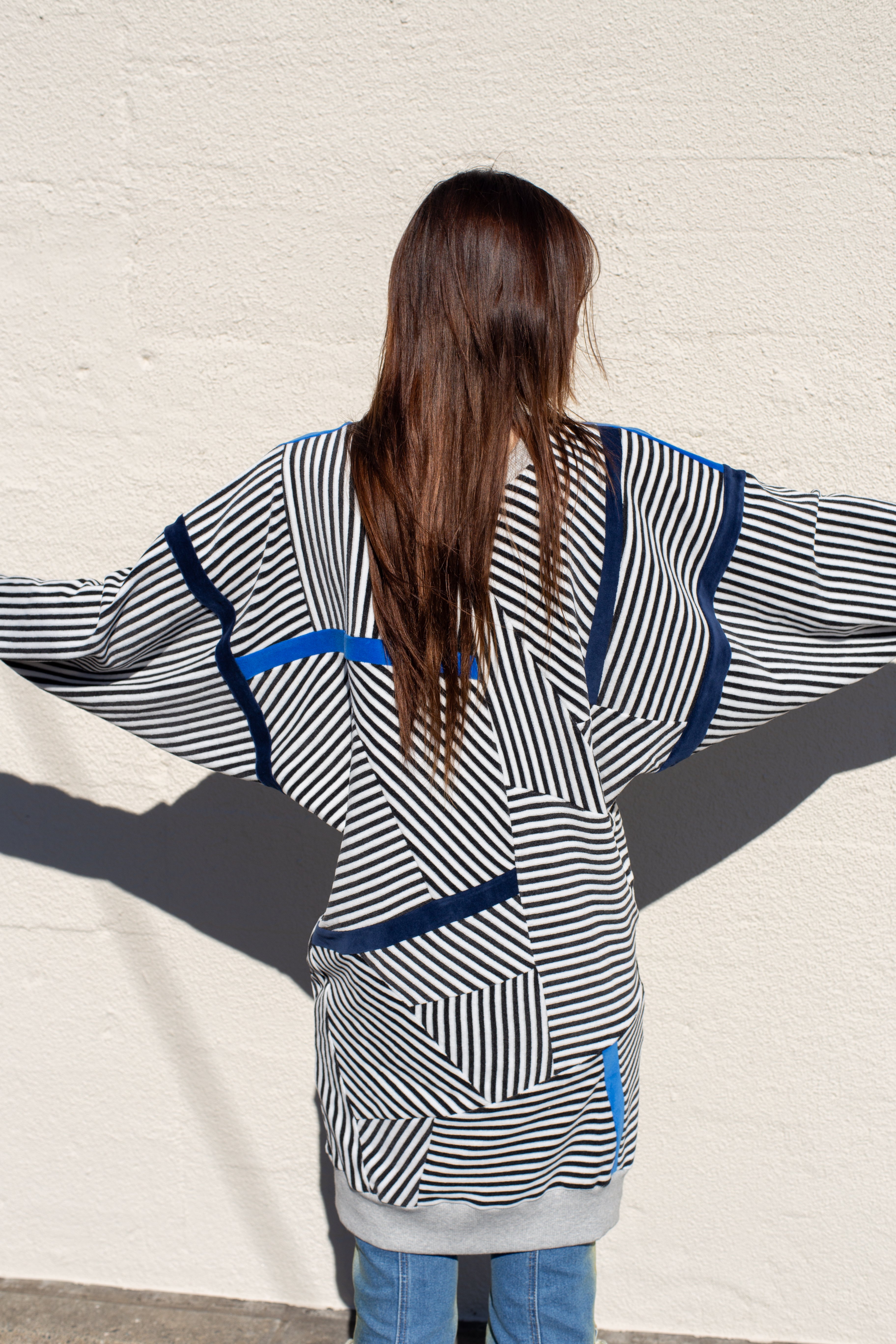 デザイナーズ・ストライプドレスセーター