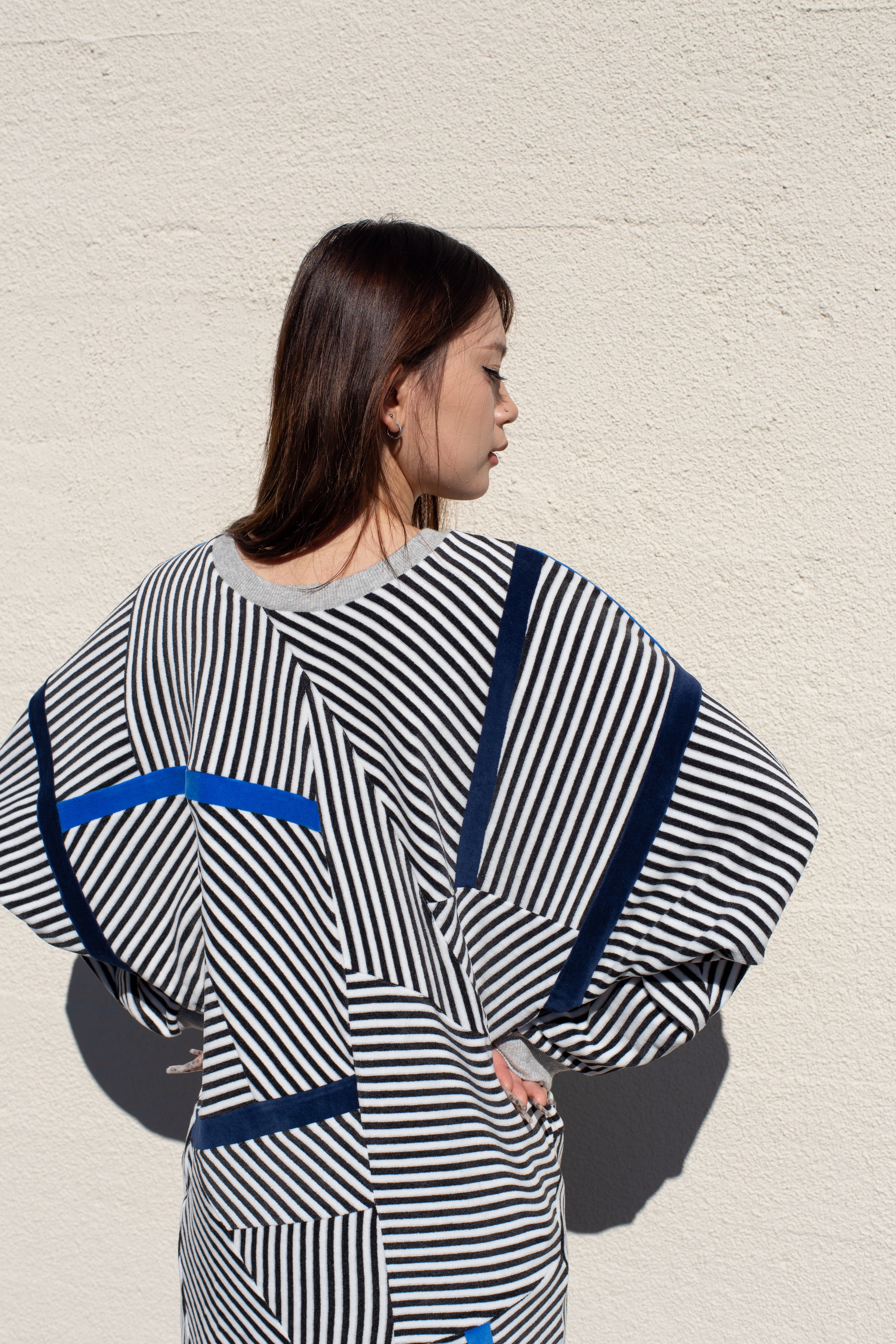 デザイナーズ・ストライプドレスセーター