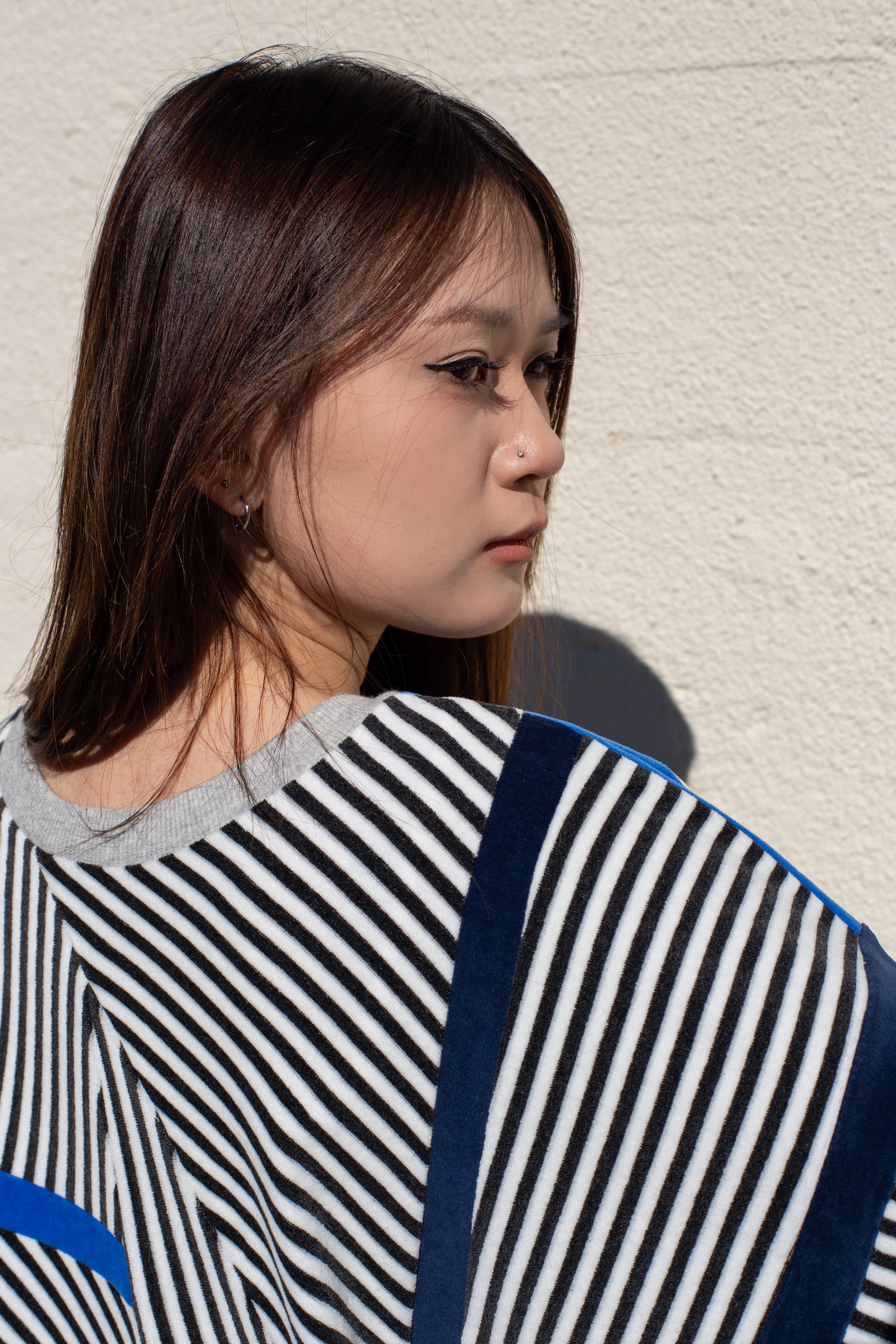 デザイナーズ・ストライプドレスセーター