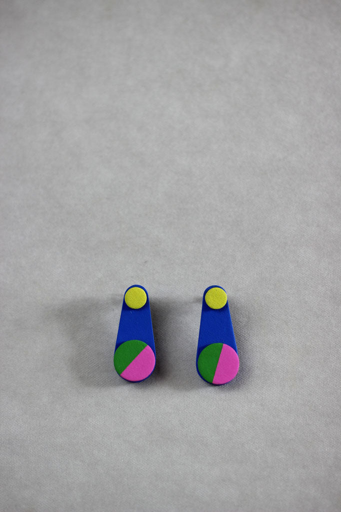紙・ペーパージュエリー / Celeste double small movement earrings イヤリング