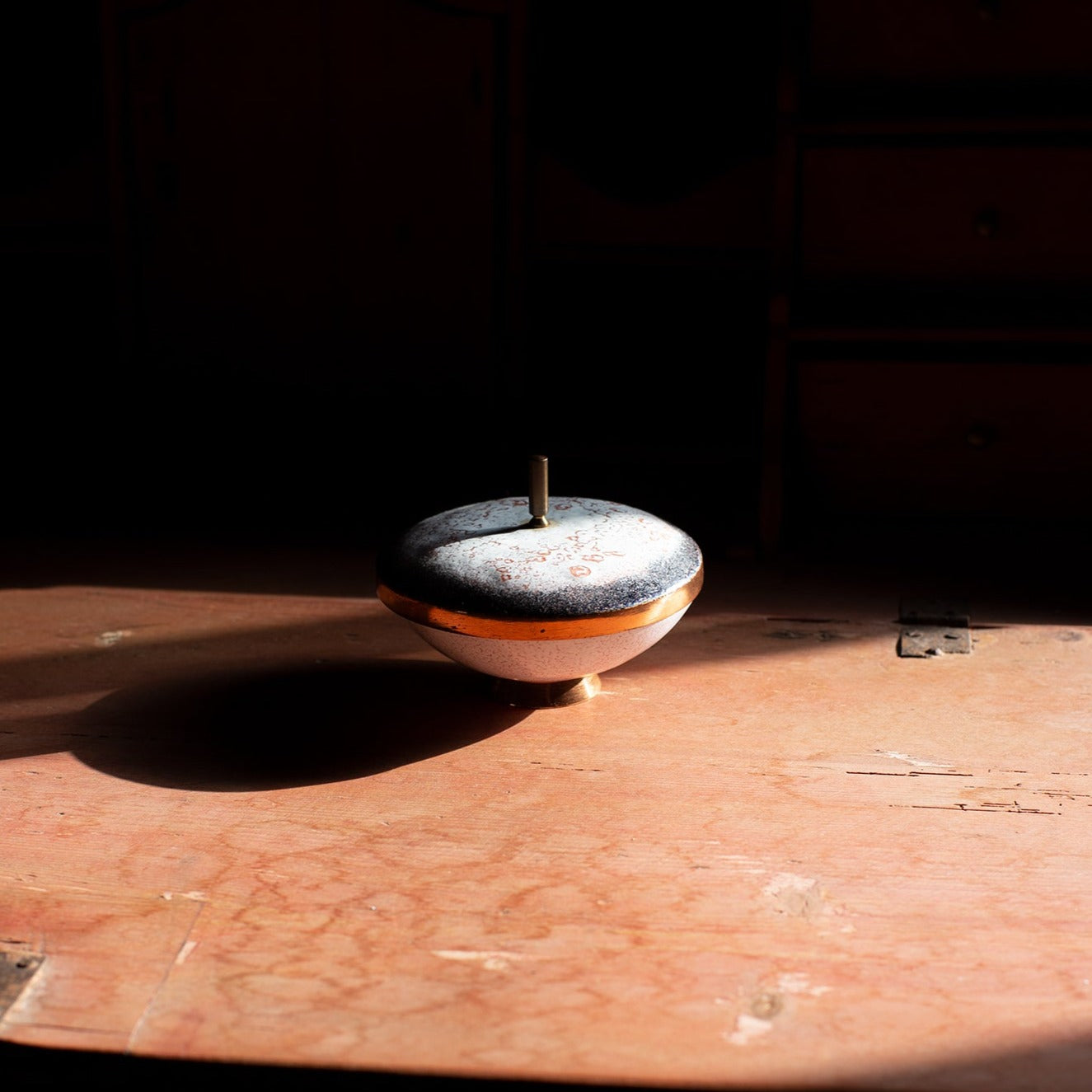 1960年代 vintage 銅製の蓋付き小物入れ ドイツ ビンテージ