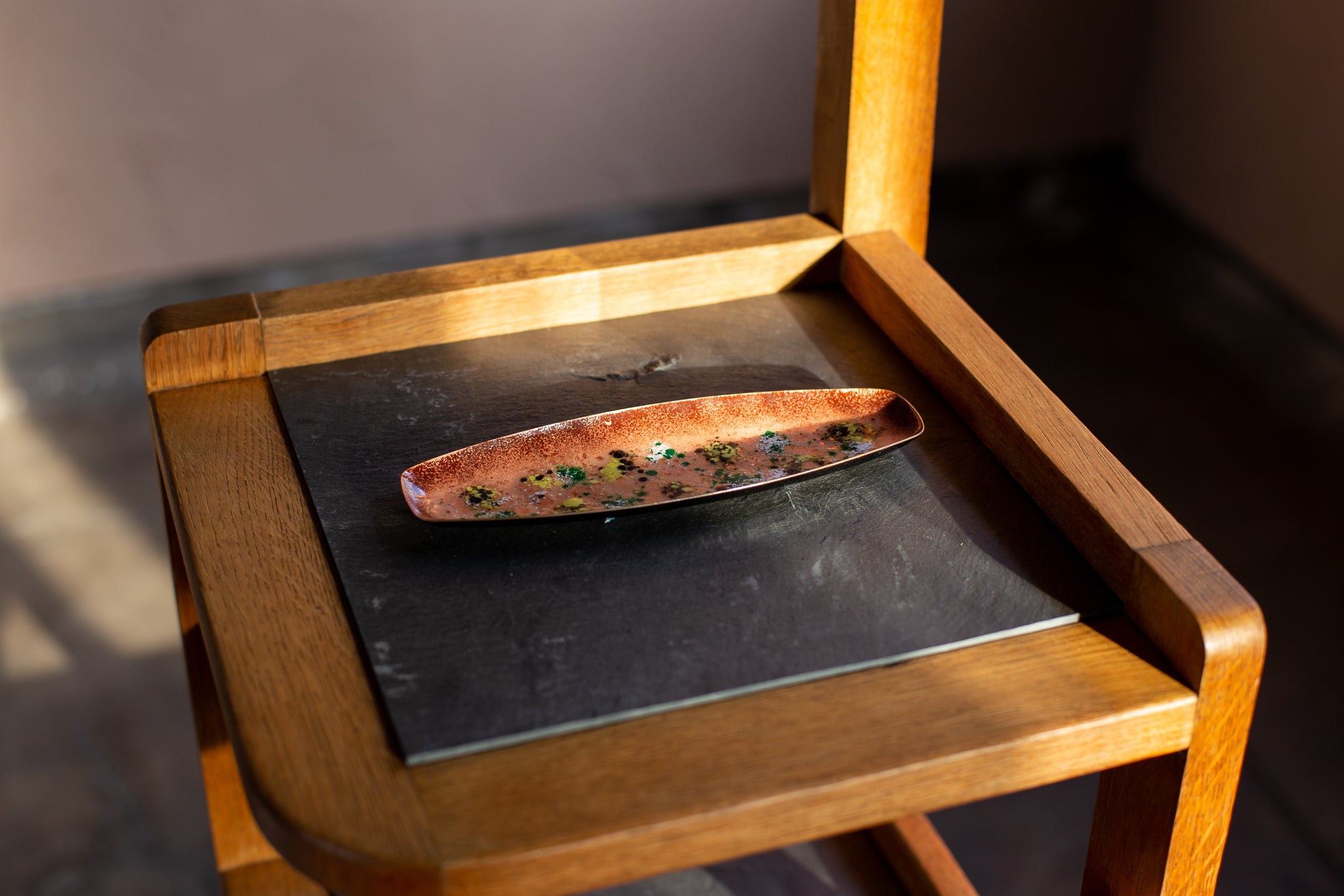 1960年代 ビンテージ エナメル細工のプレート・インテリア・ディスプレイ