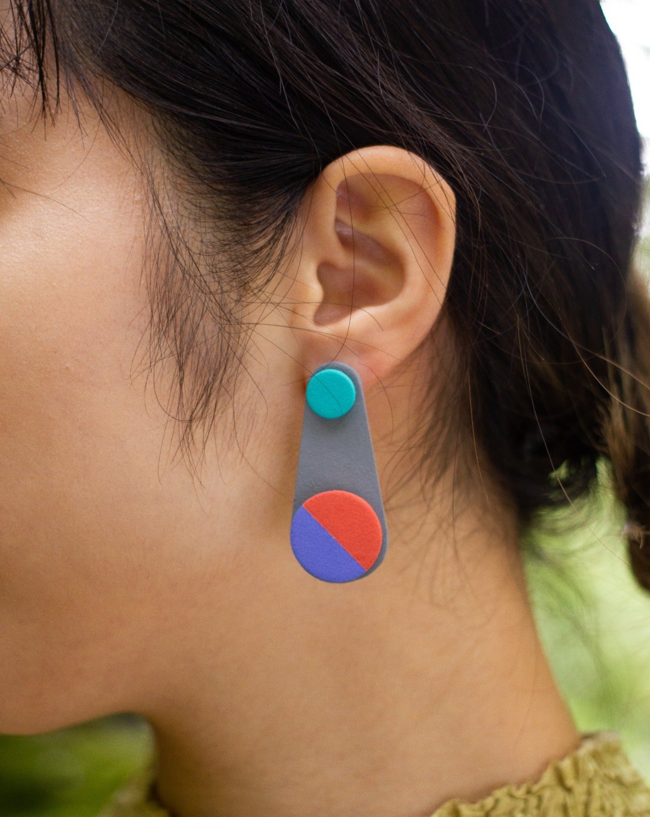 紙・ペーパージュエリー / Celeste double small movement earrings イヤリング