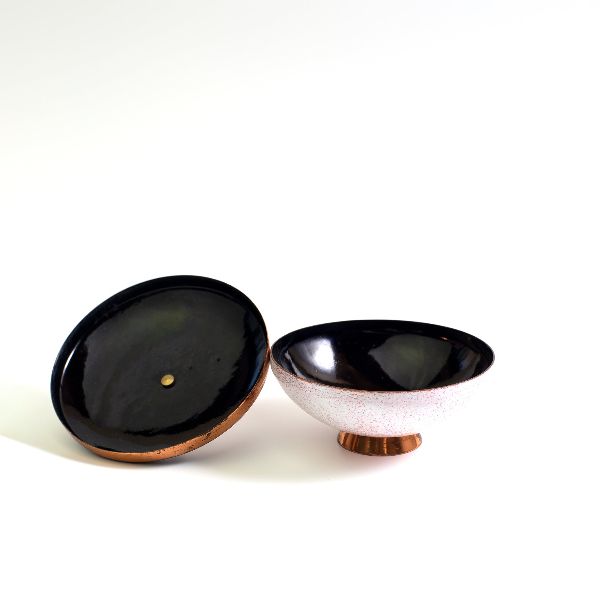 1960年代 vintage 銅製の蓋付き小物入れ ドイツ ビンテージ