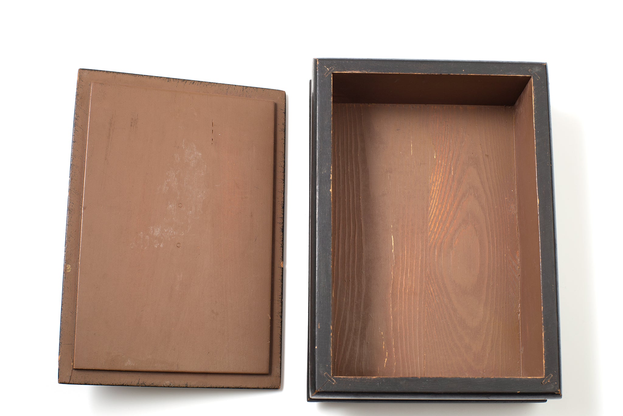 ビンテージ・ウッドボックス・ ハート柄