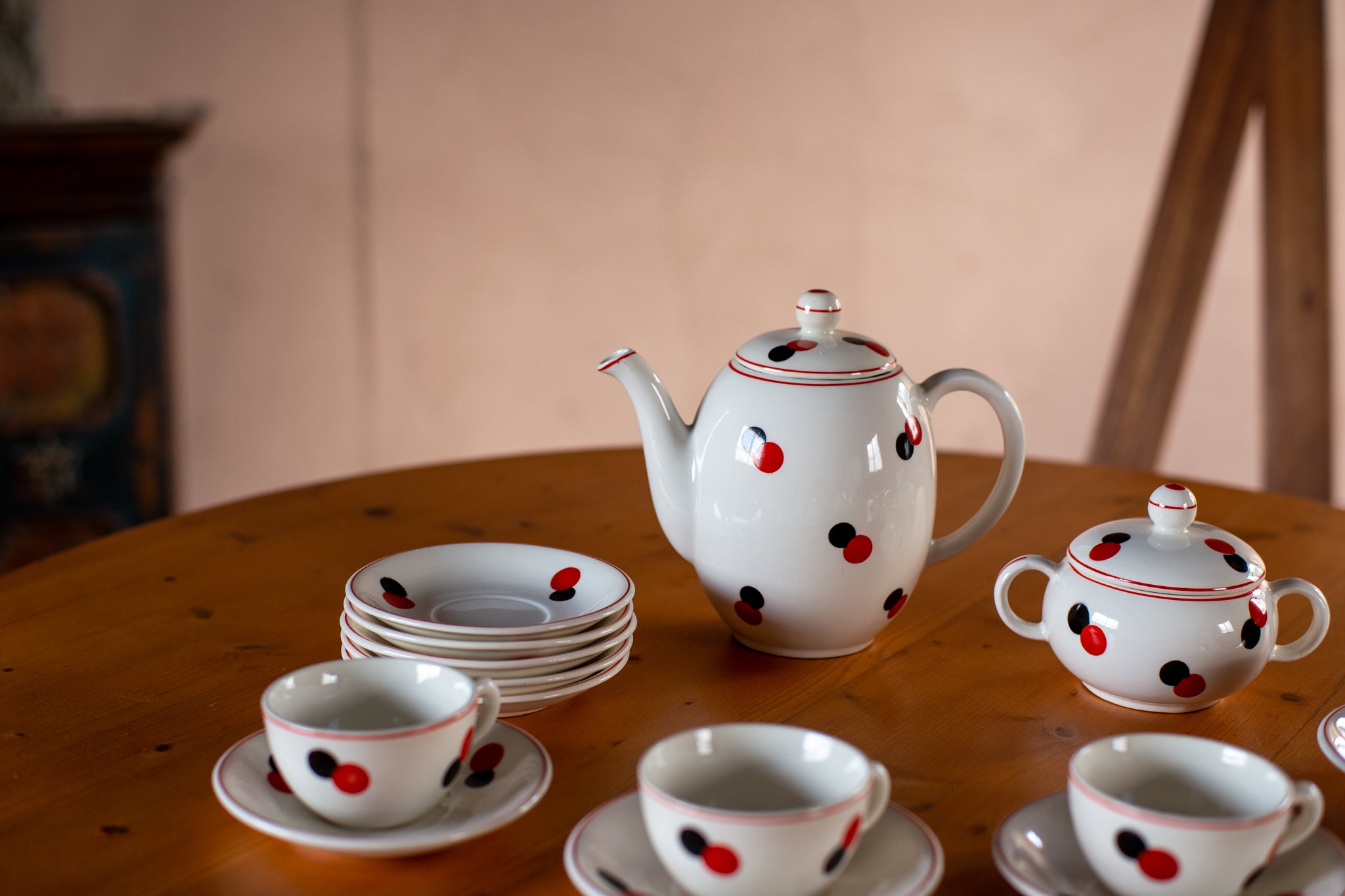Ceramic Tea Service Set / Czechoslovakia c.1930s [DU-005] (Ditmar Urba